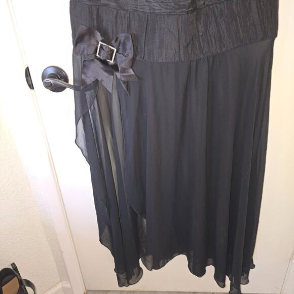 Jessica McClintock Boned Mixed Goth Witchy Vintage Boned Dress Size 8 - Picture 4 of 4